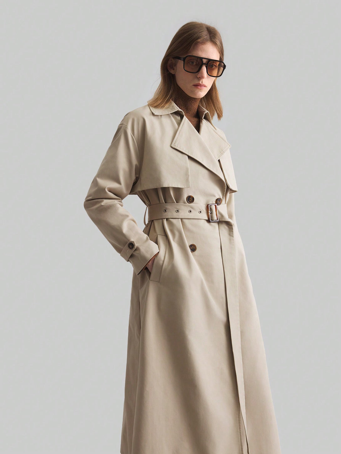 Ropa de Mujer, Ropa de Exterior para Mujer, Gabardinas para Mujer, 49411946, Caqui