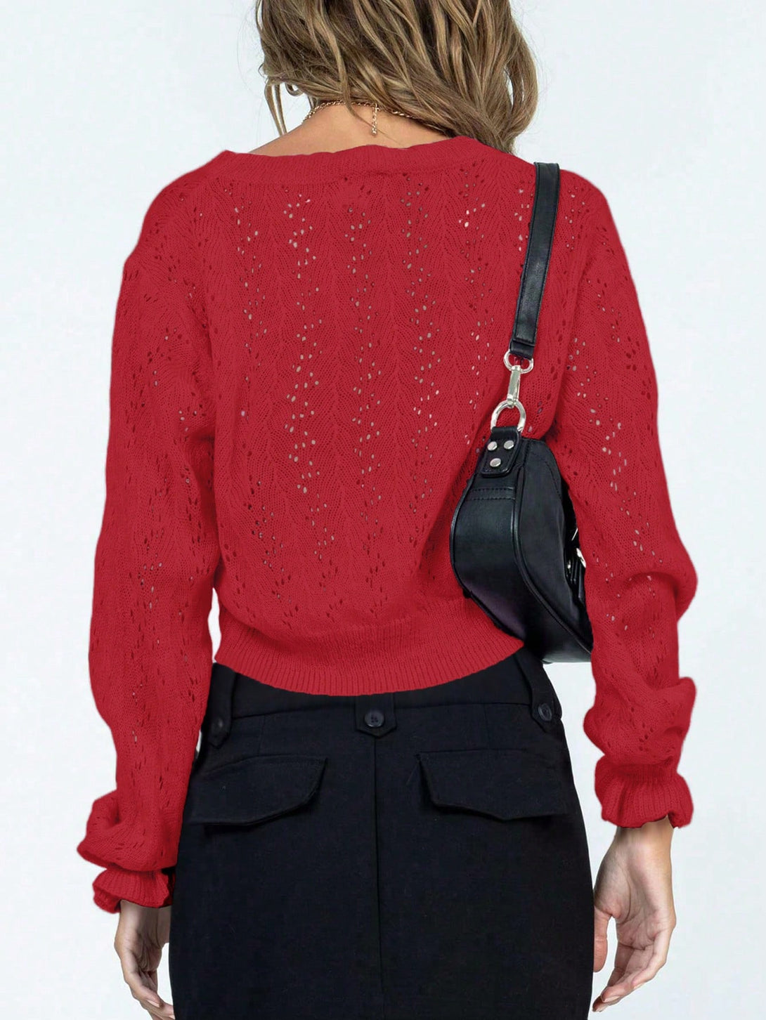 Ropa de Mujer, Tejido de Punto de Mujer, Cárdigans ligeros para mujer, 48113081, Burdeos