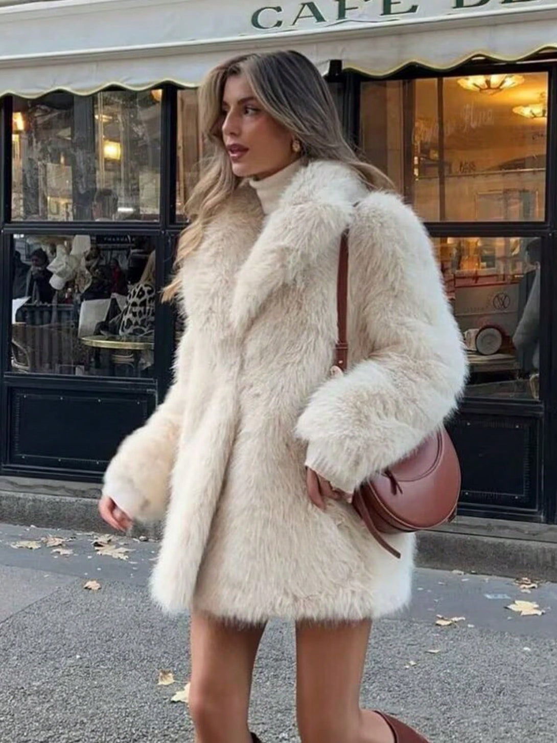 Ropa de Mujer, Ropa de Exterior para Mujer, Abrigos de Pieles Similares para Mujer, , 41695865, Blanco