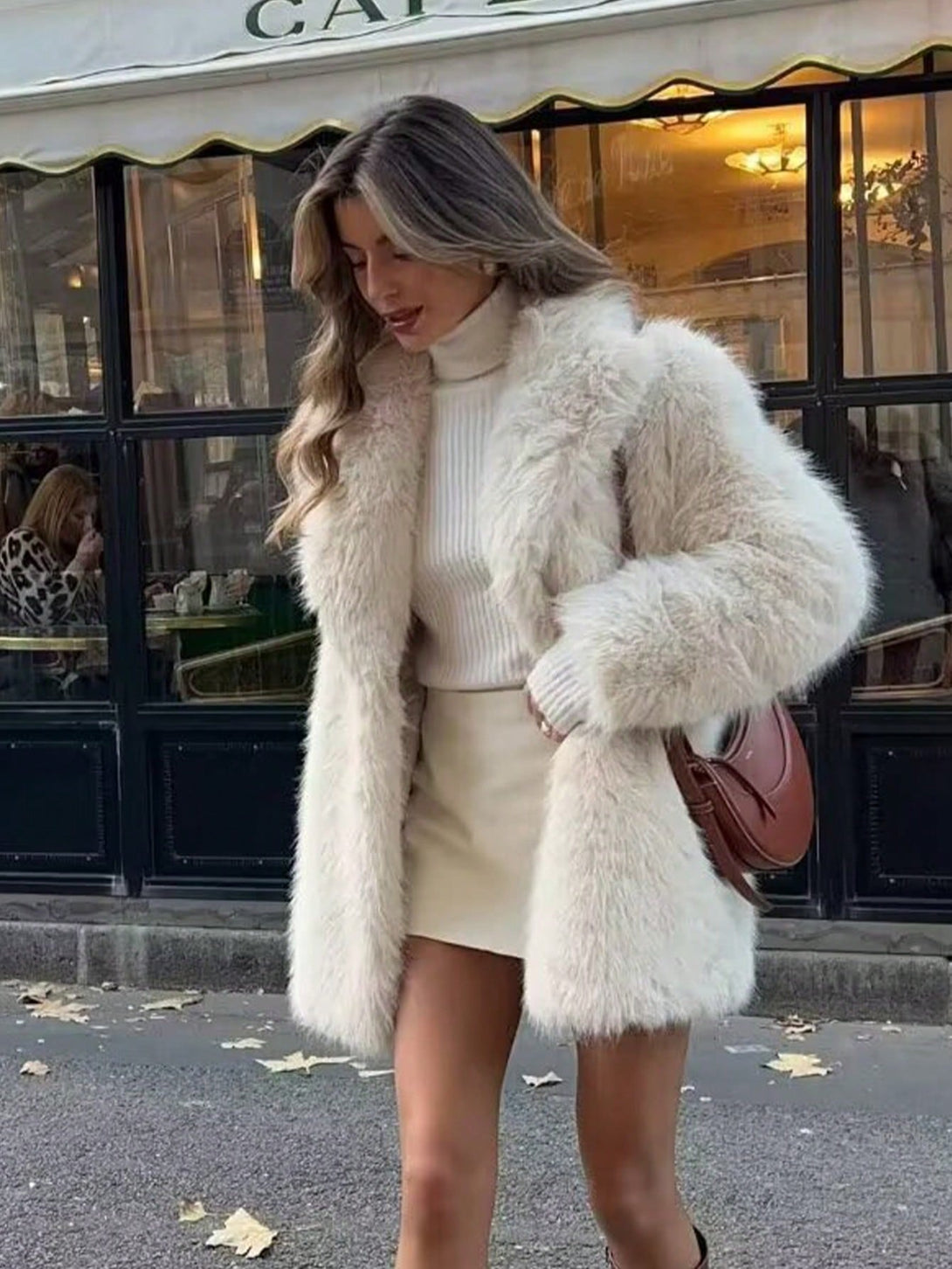 Ropa de Mujer, Ropa de Exterior para Mujer, Abrigos de Pieles Similares para Mujer, , 41695865, Blanco