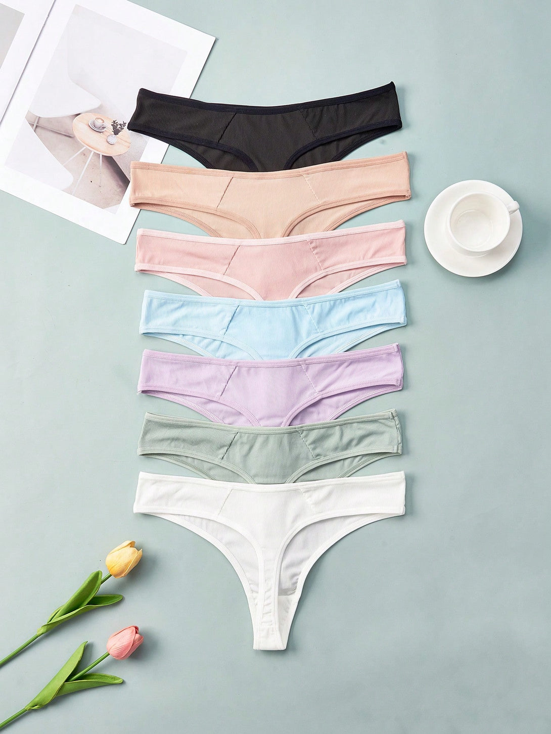 Ropa Interior y Ropa de Dormir, Braguitas de Mujer, Tangas de Mujer, 49729314, Multicolor