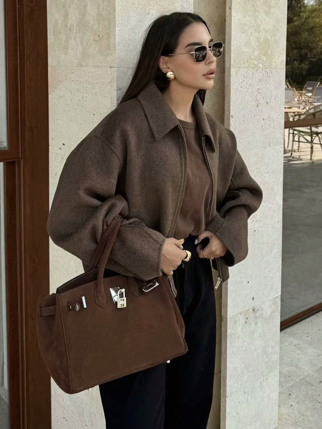 Ropa de Mujer, Ropa de Exterior para Mujer, Abrigos de Mujer, 45195181, Marrón