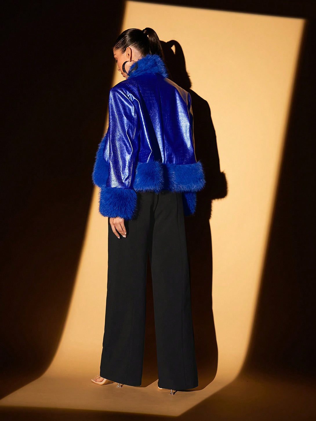 Ropa de Mujer, Ropa de Exterior para Mujer, Abrigos de Pieles Similares para Mujer, 50300170, azul real