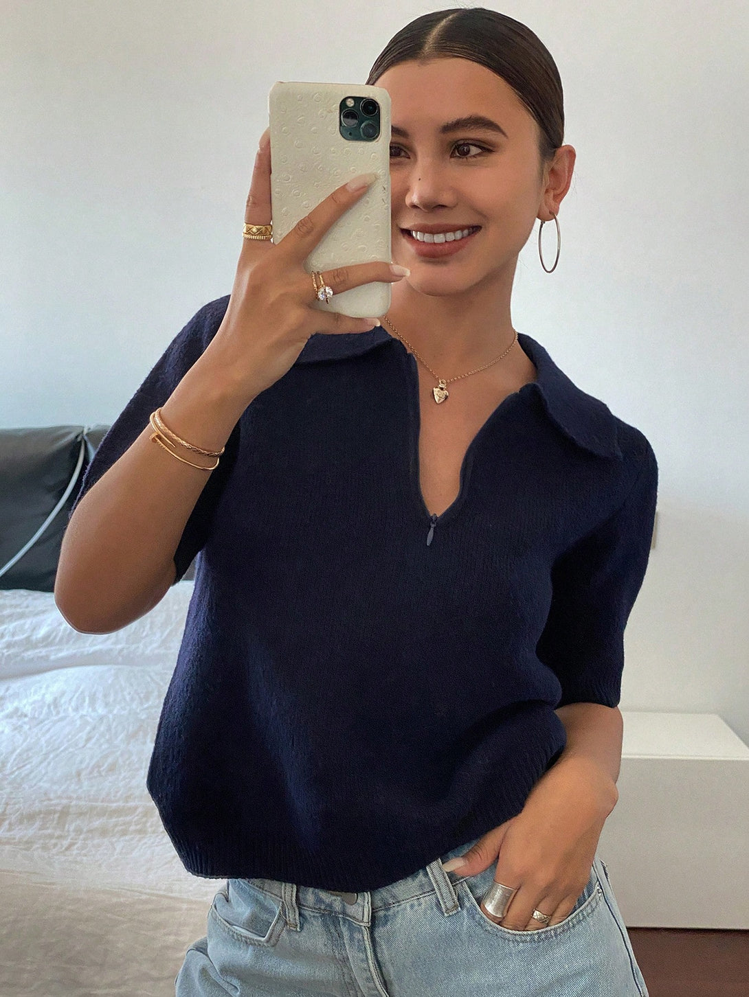 Ropa de Mujer, Tejido de Punto de Mujer, Tops de Punto para Mujer, OUTFITS LOOKBOOK, 51358595, Azul Marino
