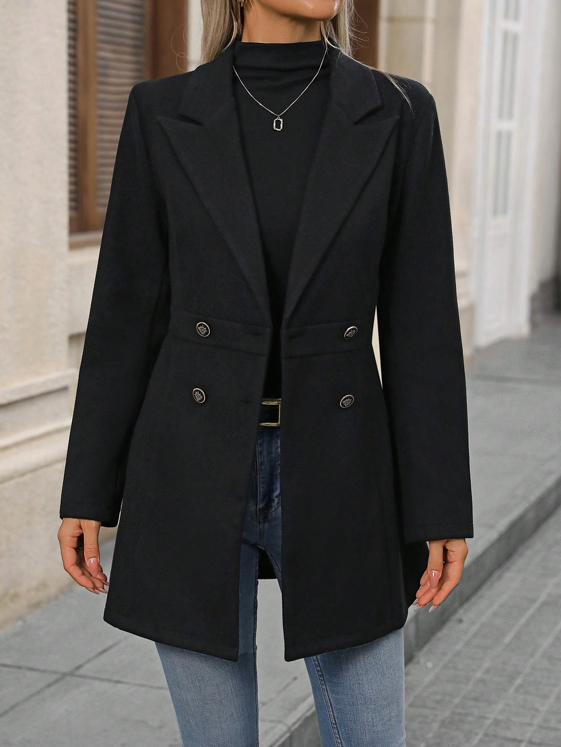 Ropa de Mujer, Ropa de Exterior para Mujer, Abrigos de Mujer, 39693784, Negro