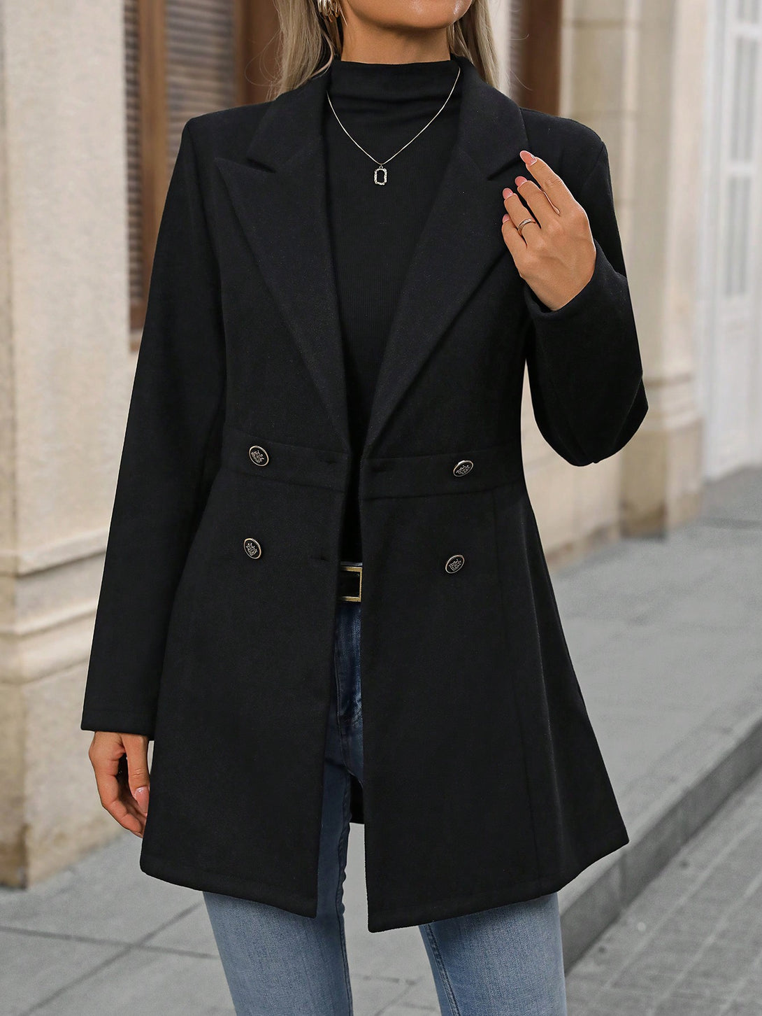Ropa de Mujer, Ropa de Exterior para Mujer, Abrigos de Mujer, 39693784, Negro