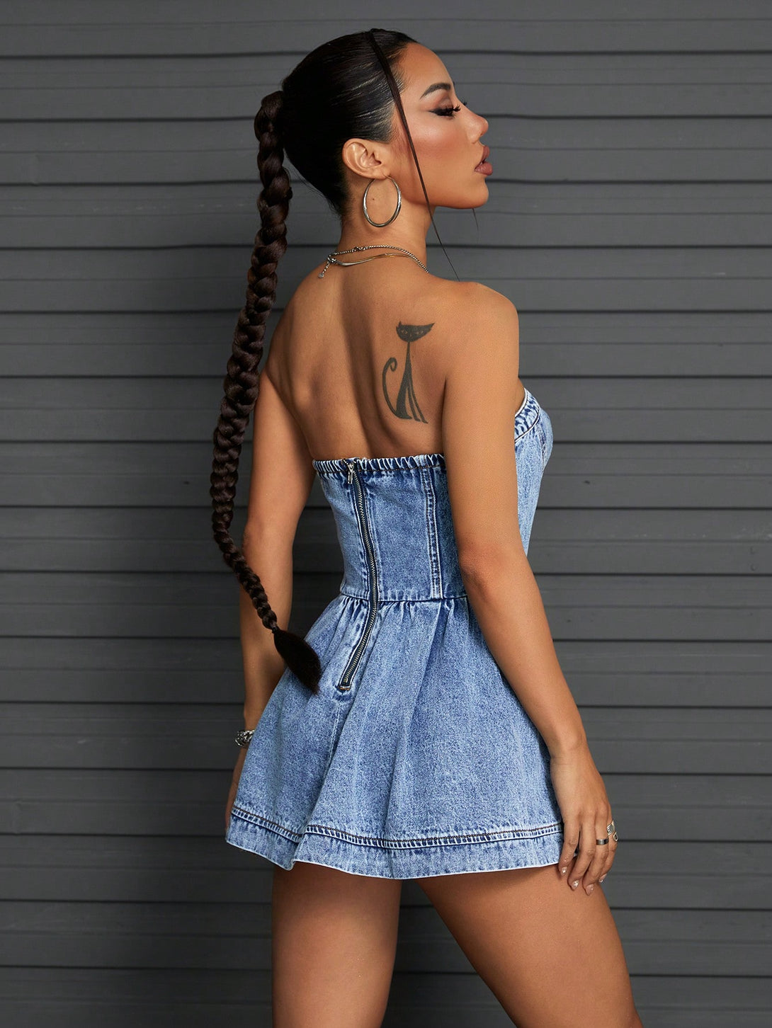 Ropa de Mujer, Mezclilla para mujer, Vestidos mezclilla de mujer, 51548010, Azul lavado medio