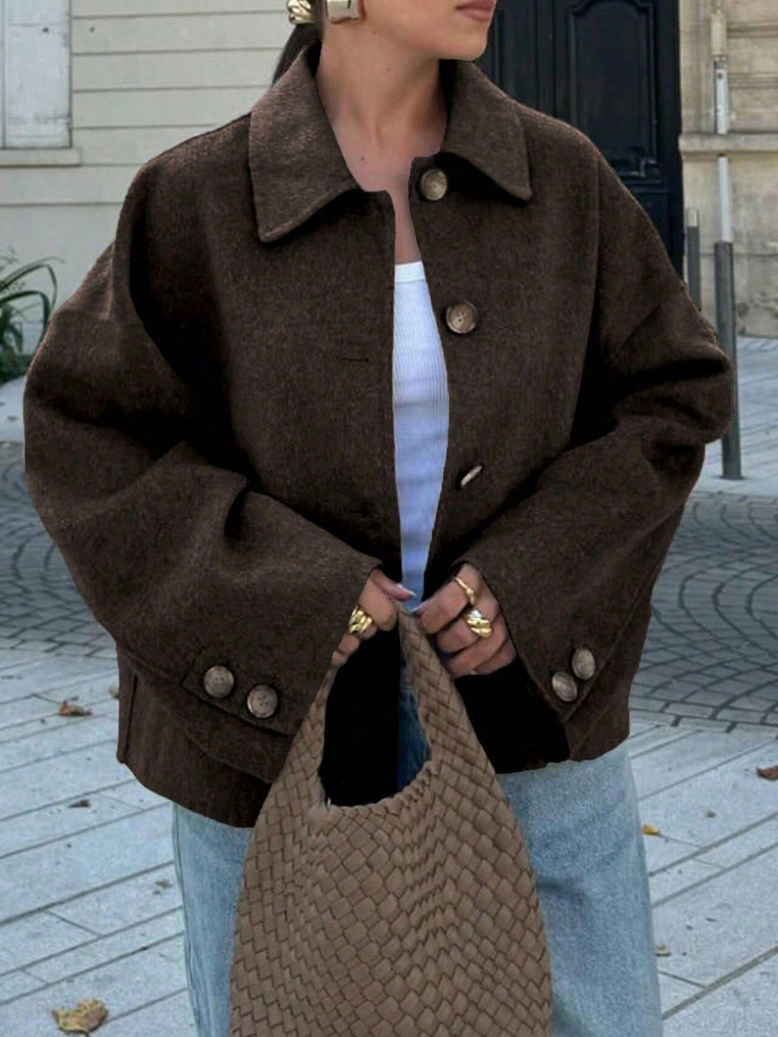 Ropa de Mujer, Ropa de Exterior para Mujer, Abrigos de Mujer, 46809497, Café integral