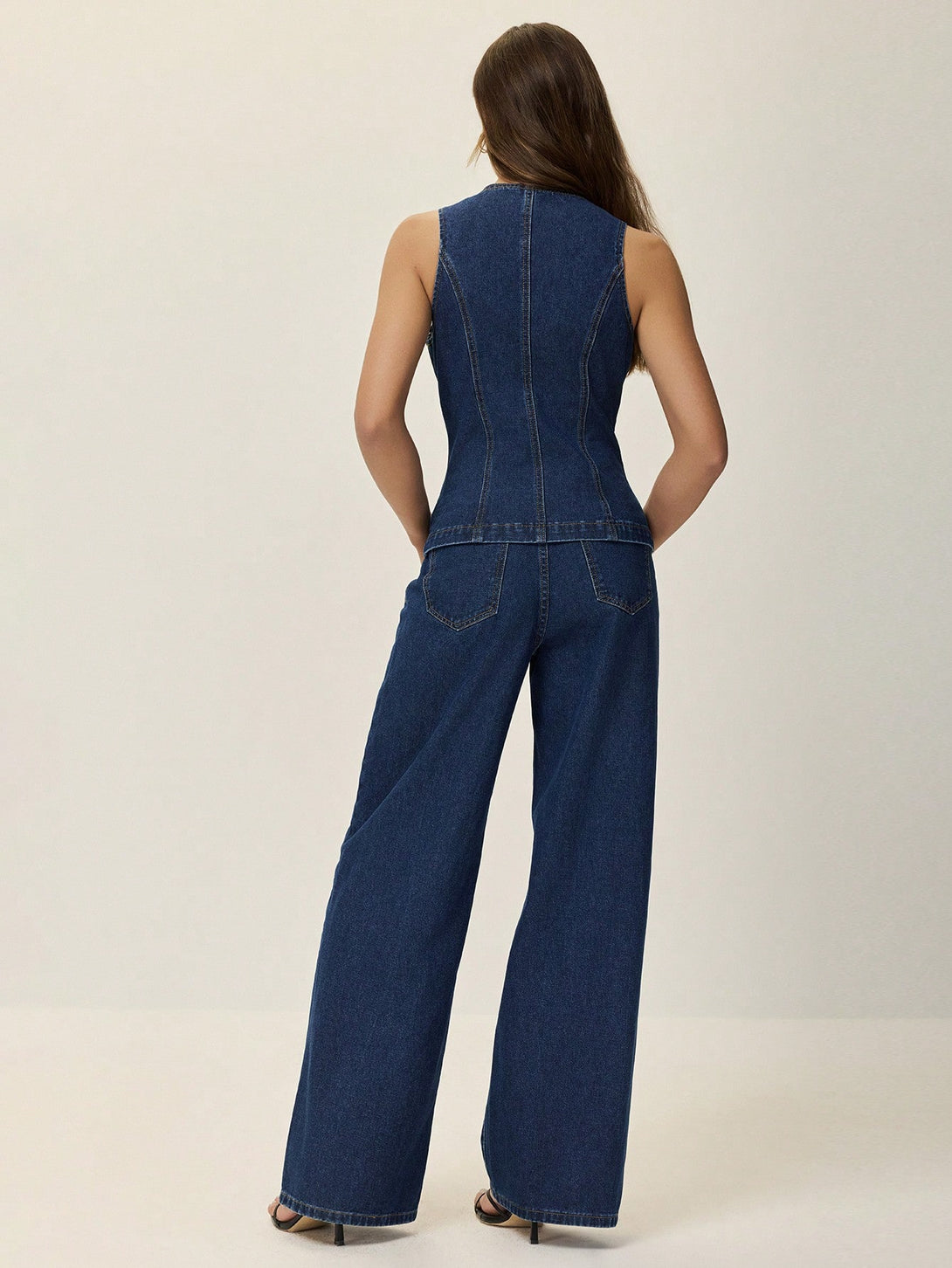 Ropa de Mujer, Mezclilla para mujer, Trajes mezclilla de dos piezas para mujer, 51860001, Azul lavado oscuro