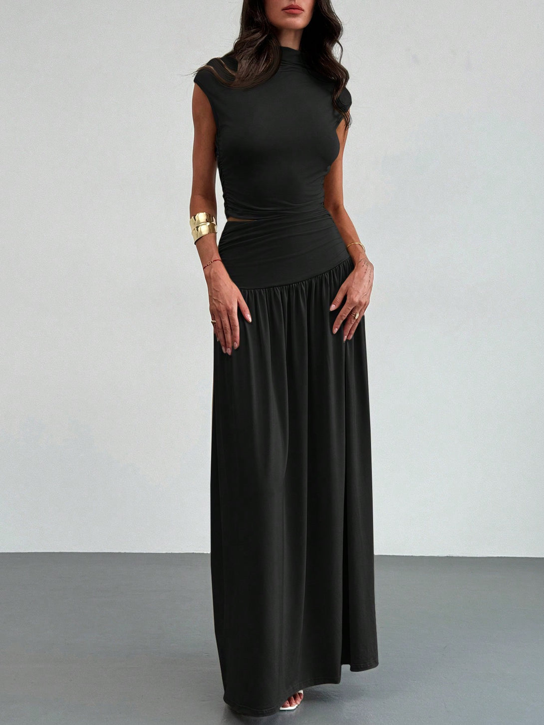 Ropa de Mujer, Conjunto para Mujer, Ropa Dos piezas para Mujer, 42043587, Negro