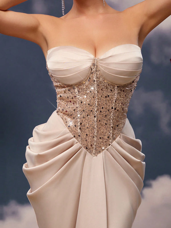 Ropa de Mujer, Bodas & Eventos, Ropa de Fiesta de Mujer, Vestidos de Cocktail de Mujer, 53890278, Champán