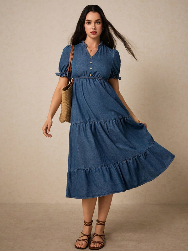 Ropa de Mujer, Mezclilla para mujer, Vestidos mezclilla de mujer, 29676618, Azul lavado medio