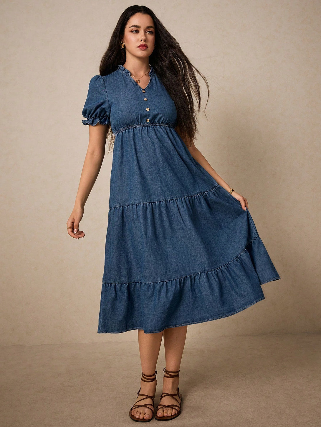 Ropa de Mujer, Mezclilla para mujer, Vestidos mezclilla de mujer, 29676618, Azul lavado medio