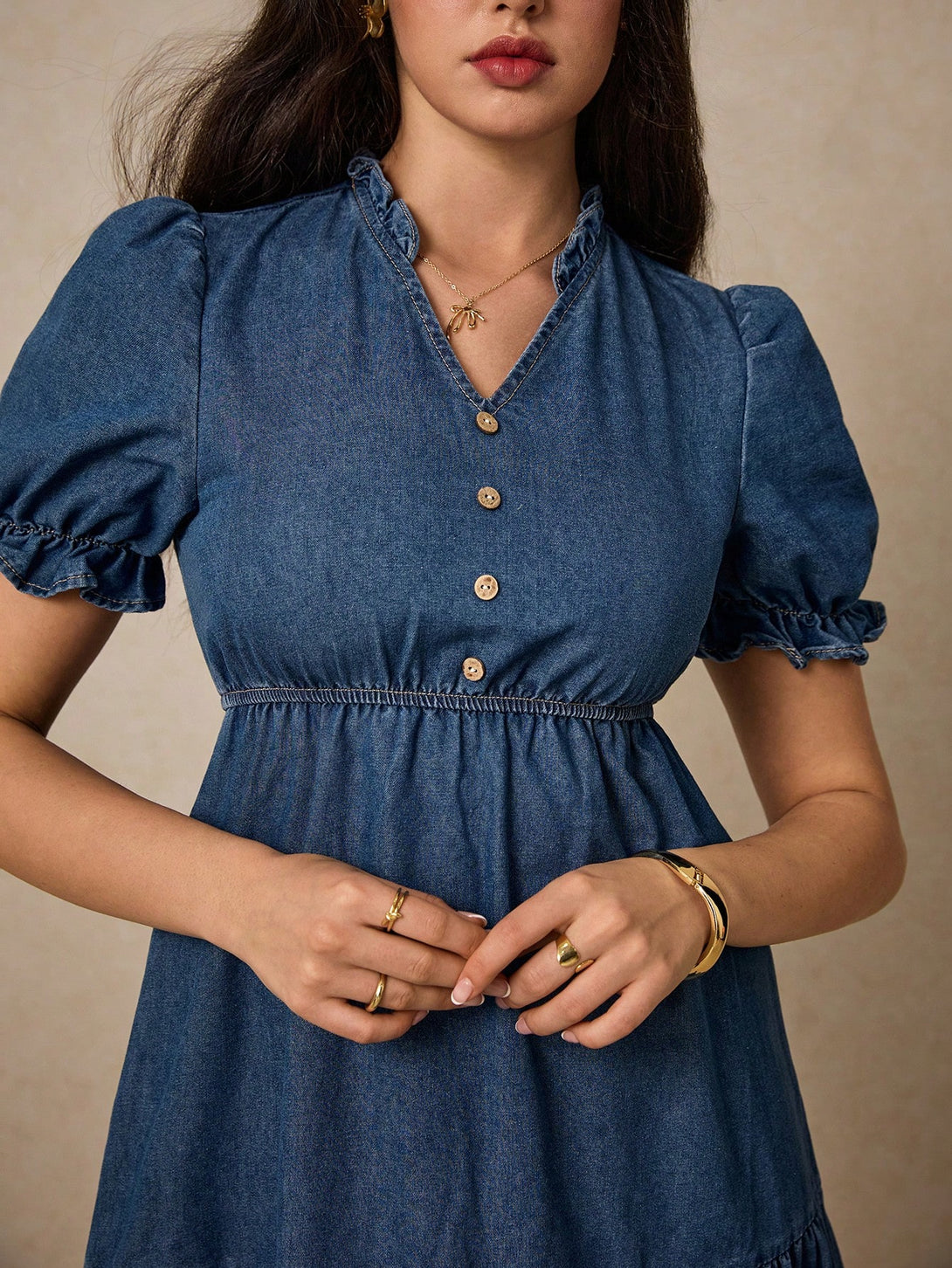 Ropa de Mujer, Mezclilla para mujer, Vestidos mezclilla de mujer, 29676618, Azul lavado medio