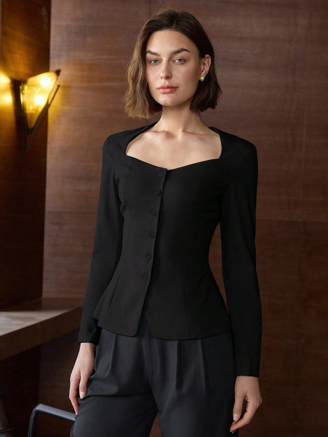 Ropa de Mujer, Trajes de Mujer, Blazers ligeros para mujer, 43963670, Negro