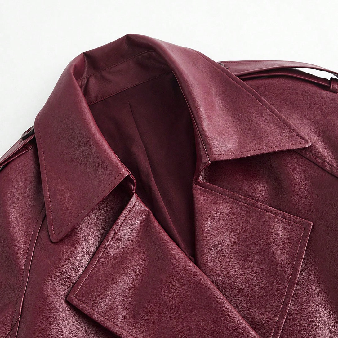 Ropa de Mujer, Ropa de Exterior para Mujer, Gabardinas para Mujer, 53425533, Burdeos
