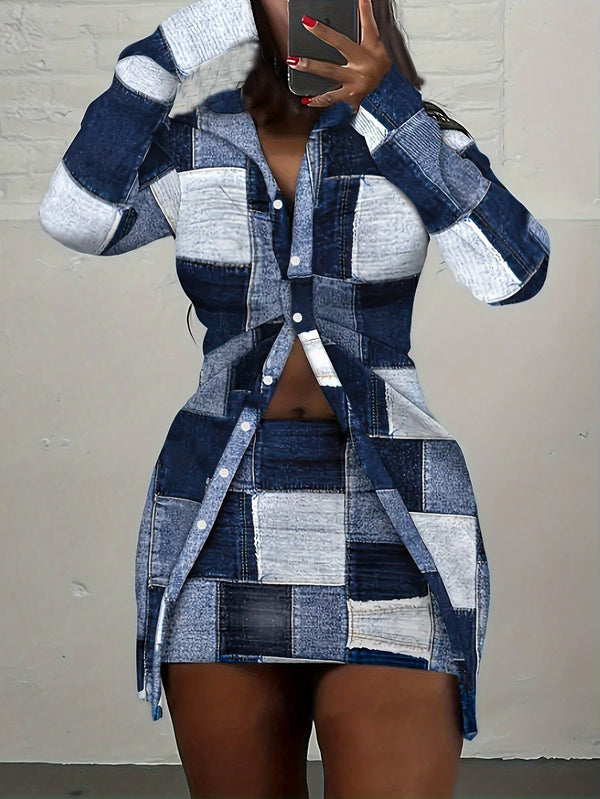 Ropa de Mujer, Conjunto para Mujer, Ropa Dos piezas para Mujer, 30894744, Azul