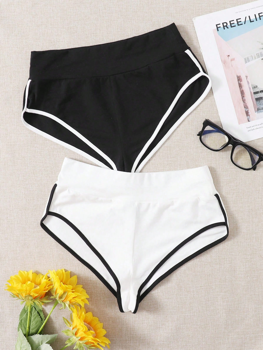 Ropa de Mujer, Bottoms de Mujer, Pantalones Cortos de Mujer, 2309825, Blanco y Negro