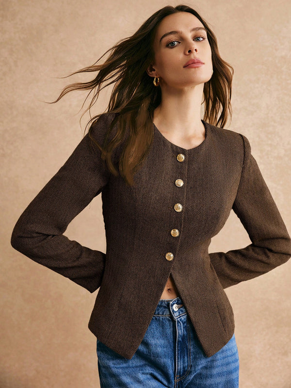 Ropa de Mujer, Ropa de Exterior para Mujer, Abrigos de Mujer, 48583223, Café integral