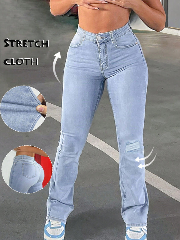 Ropa de Mujer, Mezclilla para mujer, Jeans para mujer, Colección de trajes de mujer, 21338953, Azul